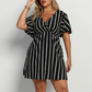 👗 LIMITED-TIME 50% OFF! ✨ Plus Size Vertical Stripe V-Neck Dress – Slimming, Flowy, Elegant 🌟