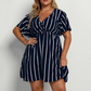 👗 LIMITED-TIME 50% OFF! ✨ Plus Size Vertical Stripe V-Neck Dress – Slimming, Flowy, Elegant 🌟