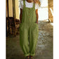 Solid Color Straight-Leg Romper with Pockets