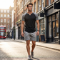 Men's V-Notch Raglan Sleeve Athletic T-Shirt