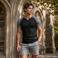 Men's V-Notch Raglan Sleeve Athletic T-Shirt