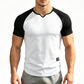 Men's V-Notch Raglan Sleeve Athletic T-Shirt