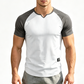 Men's V-Notch Raglan Sleeve Athletic T-Shirt