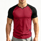 Men's V-Notch Raglan Sleeve Athletic T-Shirt