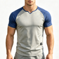 Men's V-Notch Raglan Sleeve Athletic T-Shirt