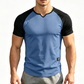 Men's V-Notch Raglan Sleeve Athletic T-Shirt
