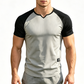 Men's V-Notch Raglan Sleeve Athletic T-Shirt