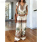 Women's Printed Top & Pants 2-Piece Set