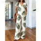 Women's Printed Top & Pants 2-Piece Set