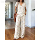 Women's Printed Top & Pants 2-Piece Set