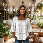 Elegant Square Neck Summer Blouse