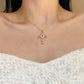 Women's Colorful Zircon Cross Pendant Necklace