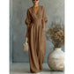 ⌛50% Off💟Women's V-Neck High Waist Wide Leg Jumpsuit