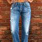 👖New Arrival🔥Women's Distressed Slim Fit Flare Jeans