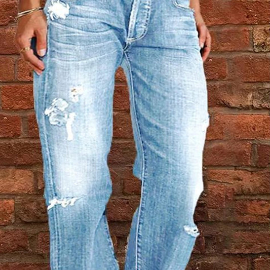 👖New Arrival🔥Women's Distressed Slim Fit Flare Jeans