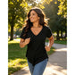Women's Casual V-Neck Short Sleeve T-Shirt