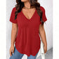 Women's Casual V-Neck Short Sleeve T-Shirt