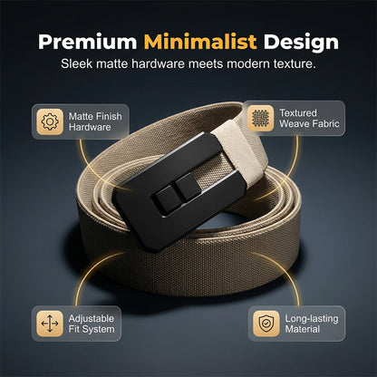 🎁New Arrival💥Men Push-Pull Automatic Buckle Casual Polyester Belt