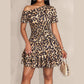 Chic One-Shoulder Leopard Mini Dress