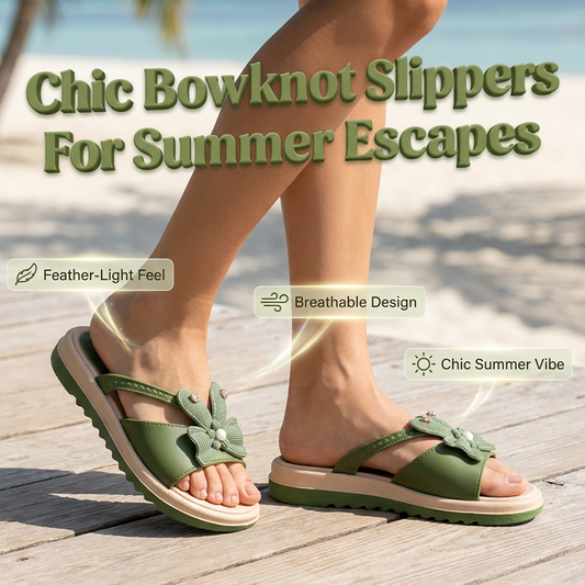 Chic Bowknot Slippers for Summer Escapes