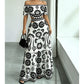 Women’s Off-the-Shoulder Waist Cutout Daisy Printed Resort Dress