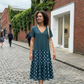 Women's Boho V-Neck Mixed Print Maxi Dress