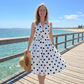 📢📢50% OFF !! ⏰Women's Polka Dot Sleeveless V-Neck Dress