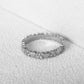 📢📢50% OFF !!⏰Women's Elegant Heart Eternity Ring – Micro-Paved Zircons, Stainless Steel, Stackable ✨
