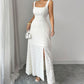 👗New Arrival🔥Women's Sleeveless Square Neck Split Maxi Dress