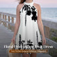 Women's Floral Print Halter Neck Dress