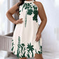 Women's Floral Print Halter Neck Dress