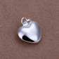 Silver Plated Chubby Heart Pendant Necklace