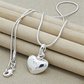 Silver Plated Chubby Heart Pendant Necklace