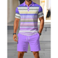 👕50% OFF!💥Men's Two-Piece Shirt and Shorts Set – Digital Print, Athletic Fit, Wrinkle Resistant ✨