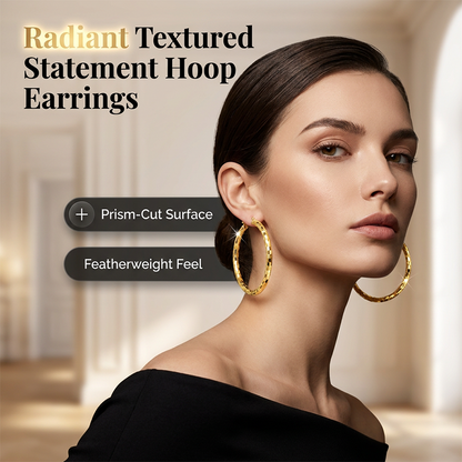 ✨Buy 1 Get 1 Free✨Women’s Minimalist Textured Hoop Earrings Statement Round Jewelry