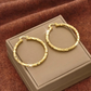 ✨Buy 1 Get 1 Free✨Women’s Minimalist Textured Hoop Earrings Statement Round Jewelry