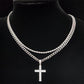Double Layer Cross Chain Necklace