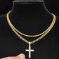 Double Layer Cross Chain Necklace