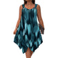 Elegant Gradient Print Sleeveless Dress