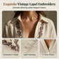🔥Women's Minimalist Linen Blend Embroidered Short-sleeved Shirt Maxi Dress