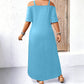 Elegant V-Neck Off-Shoulder Maxi Dress