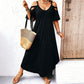 Elegant V-Neck Off-Shoulder Maxi Dress