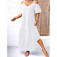 Elegant V-Neck Off-Shoulder Maxi Dress