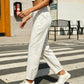 Women's Relaxed Fit Tapered Cotton Trousers