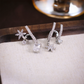 Women's Asymmetric Zirconia Star Nebula Earrings