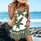 Women's Summer Boho Tropical Print Mini Dress