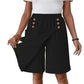 Women's Knee-Length Asymmetrical Wrap Shorts