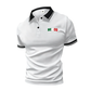 Men's Classic Lapel Short Sleeve Cotton Top