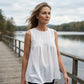 Women's Sleeveless Lace Trim Tank Top