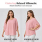 Women’s Summer Batwing Sleeve Top Casual Split Loose Blouse